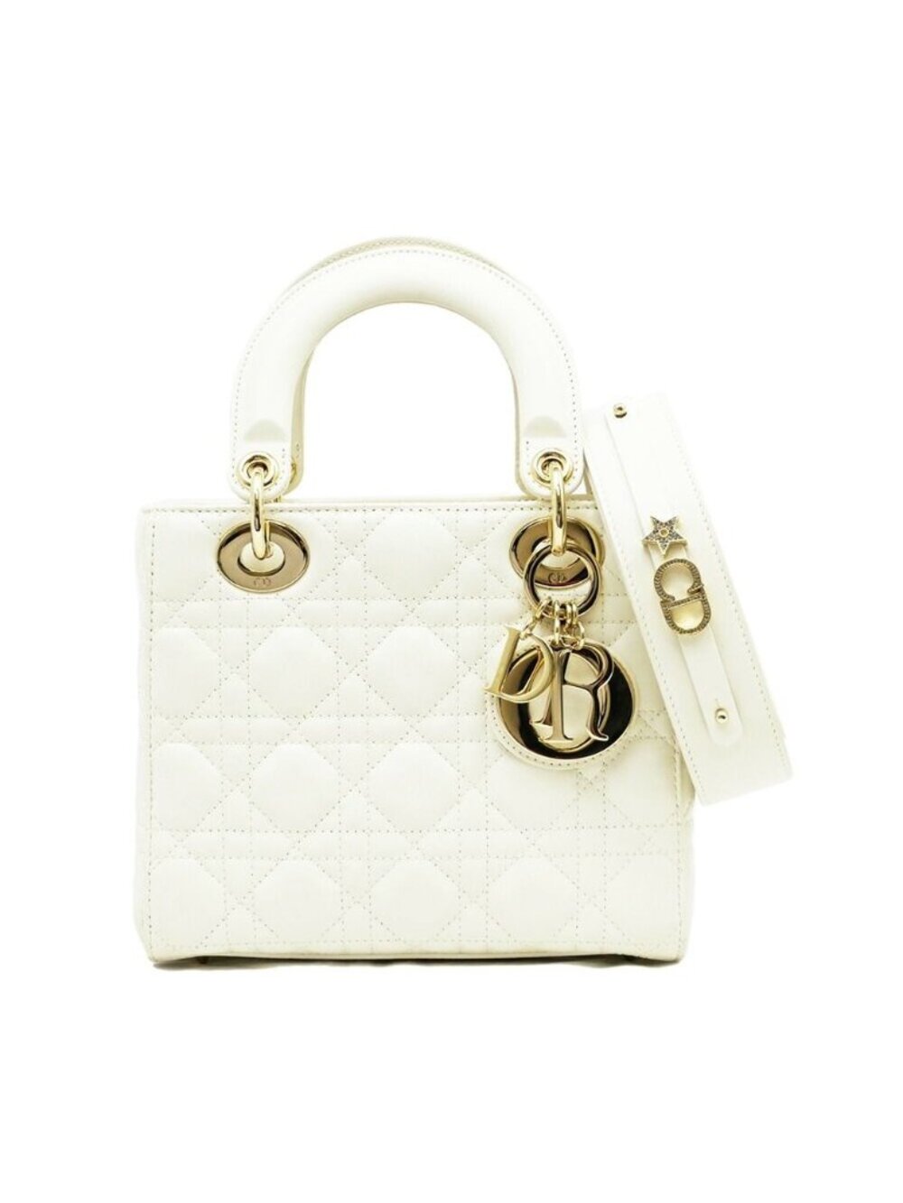 Dior Lady Dior MY ABC Small Shoulder Bag Ivory